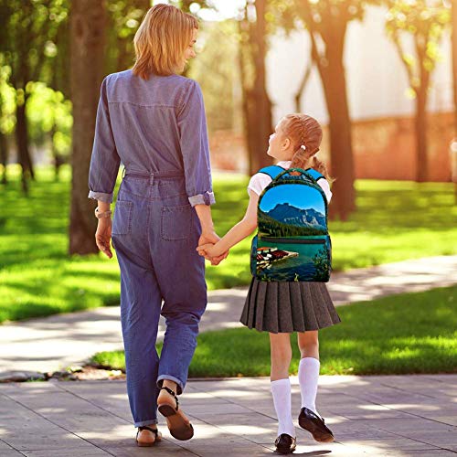 LORVIES - Mochila de hombro con paisaje de esmeralda canadiense para estudiantes y escuelas