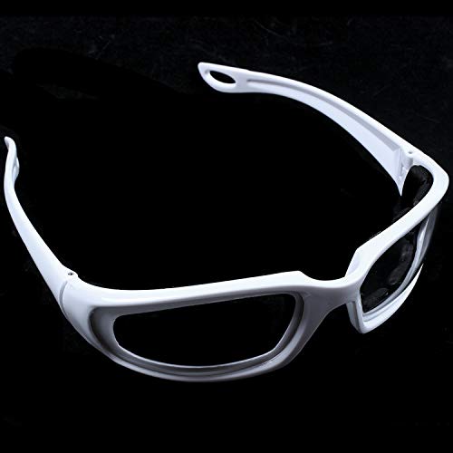 Luntus Libre de Lágrimas Gafas de Protección para Picado de Cebolla Gafas de Protector de Ojos Herramienta de Cocina Gadget Blanco