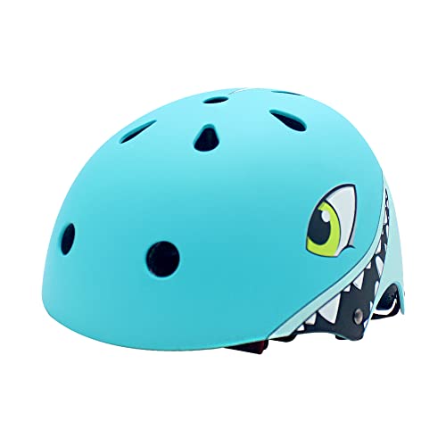 LZDMY Casco Bici Niño, Casco Bicicleta para Niños de 2-5 años, Cascos Infantiles de Protección para Patines Patinete Patinaje Ciclismo Monopatín Scooter Deportes, Regalo Bebe (Tiburón Azul)