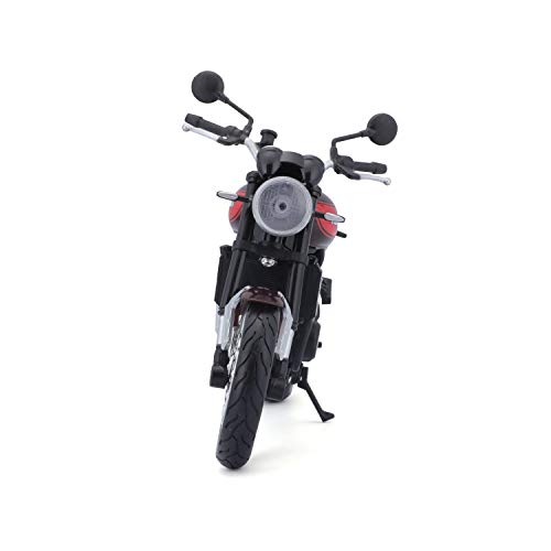 Maisto Kawasaki Z900RS - Modelo de moto a escala 1:12 con suspensión y caballete lateral plegable, 17 cm, color marrón y naranja (5-18990)