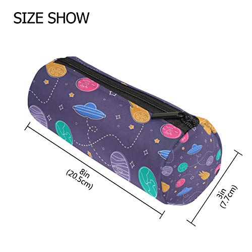 Malpleda Cosmic UFO Planet - Estuche redondo para bolígrafos