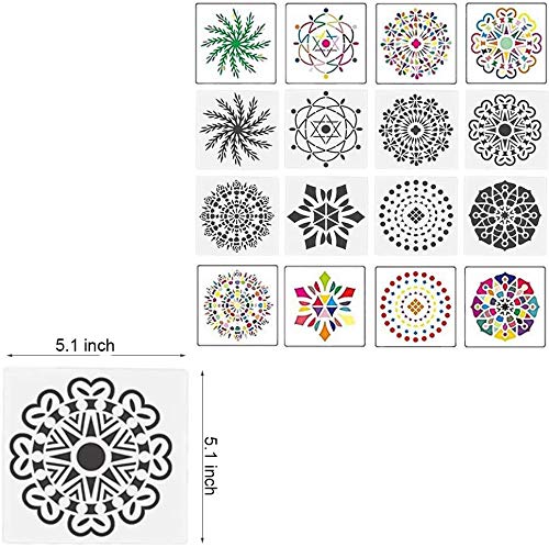 Mandala Dotting Tools, 35pcs Rocas Mandala Kit de plantillas de pintura Pinceles con bandeja de pintura para pintar colorear Dibujo y Dibujo Arte Suministros (35 piezas)