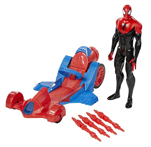 Marvel Spiderman - Figura titán con vehículo (Hasbro A8491EU4)