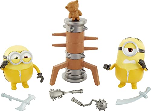 Mattel Minions- Minions Figuras traviesas y revoltosas, Bob/Wooden Dummy, 10 cm (GMF17)