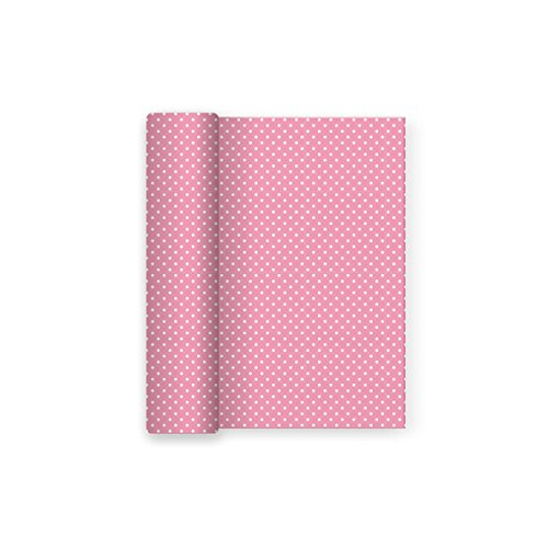 Maxi Products Mantel de Papel para Fiesta con Decorado de Lunares Rosa Baby - 1,2 x 5 m