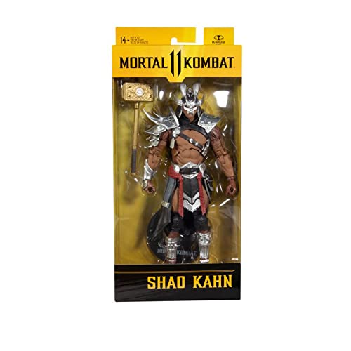 McFarlane Toys TM11048 Mortal Kombat 7IN Figuras WV7-SHAO (Platinum KAHN), Multicolor