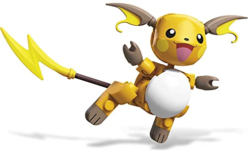 Mega Construx Pokémon Figura Raichu, Juguetes de Construcción Niños +6 Años (Mattel GDW30)