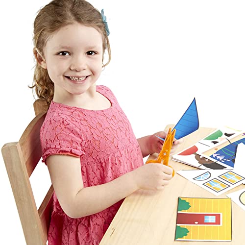 Melissa & Doug - Cuaderno de actividades para aprender a usar las tijeras, con tijeras de seguridad para niños, 20 páginas, Juego creativo para niños o niñas