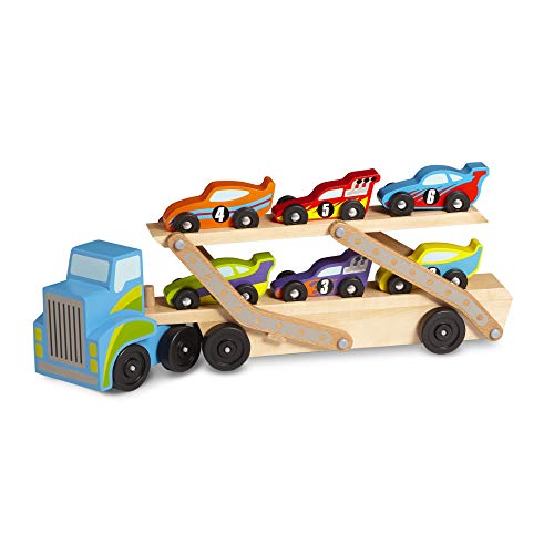 Melissa & Doug - Transportador de Coches de Carreras Jumbo (12759)