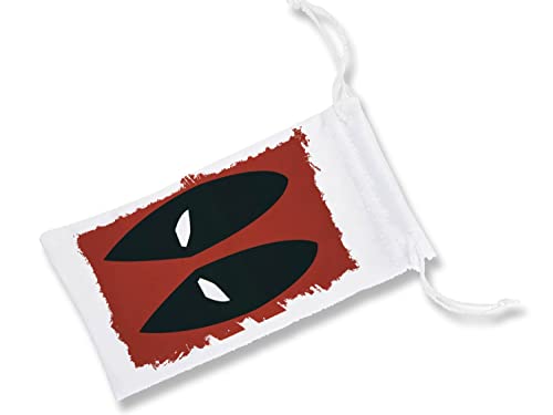 MERCHANDMANIA 1 Funda Bolsa Multiusos heroe justiciero Bromista Dead Rojo Katana Gafas Dados rol Personalizada Color.