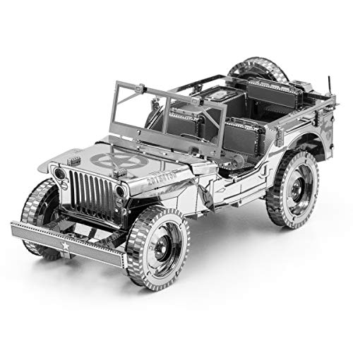 Metal Earth Puzzle 3D Coche Willys Overland. Rompecabezas De Metal De Vehículos. Maquetas Para Construir Para Adultos Nivel Desafiante De 9.65 X 3.81 X 4.06 Cm