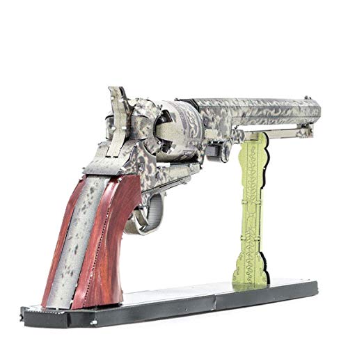 Metal Earth Puzzle 3D Revolver Pistola . Rompecabezas De Metal De Lejano Oeste . Maquetas Para Construir Para Adultos Nivel Desafiante De 15 X 2.2 X 6.2 Cm