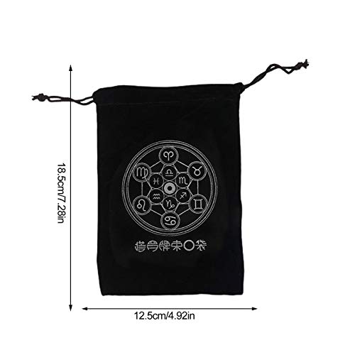 MEYANG Tarot Pockets Card Bag, Velvet Pentagram Tarot Card Bag, Mini Paquete con Cordón Bolsa De Almacenamiento, Mysterious Black Magic Adivination Tarot Card Storage Bag