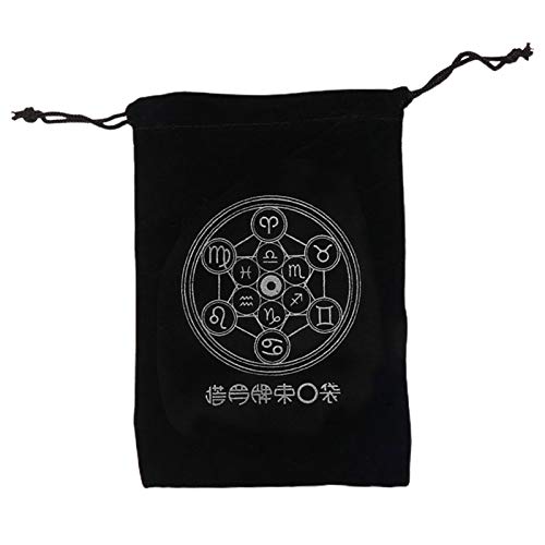 MEYANG Tarot Pockets Card Bag, Velvet Pentagram Tarot Card Bag, Mini Paquete con Cordón Bolsa De Almacenamiento, Mysterious Black Magic Adivination Tarot Card Storage Bag