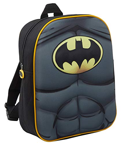 Mochila de Batman 3D con capa plegable para niños DC Comics, Negro (Negro) - LBAMZMPN1164