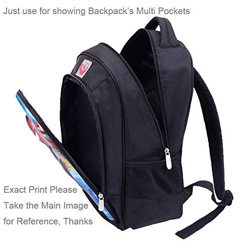 Mochila de fútbol para niños, mochila de impresión de fútbol Cool Football Pattern School Bag, Bolsa de fútbol 7, Talla única, Computadora portátil