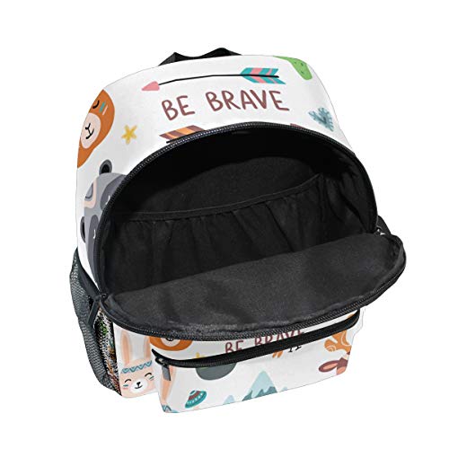 Mochila para niños Divertido Tribal Salvaje Zoológico Animal Kindergarten Preescolar Bolsa para niñas de niños pequeños