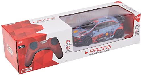 Mondo Motors Hyundai i20 WRC - Modelo a Escala 1:24 - hasta 8 km/h de Velocidad - Coche de Juguete para niños - 63668