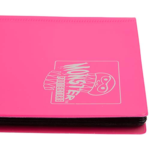 Monster Binder - 4 Pocket Matte Pink Album - Holds 160 Yugioh, Magic, and Pokemon Cards