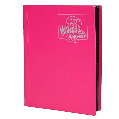 Monster Binder - 4 Pocket Matte Pink Album - Holds 160 Yugioh, Magic, and Pokemon Cards