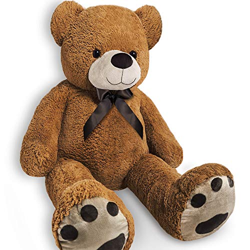 Monzana Oso de Peluche Gigante Marrón XL 150 cm con Lazo Osos Teddy Bear Piel Suave