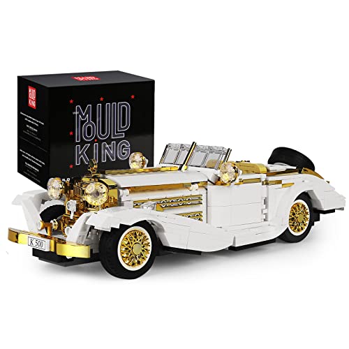 Mould King 10003 Bloques de Construcción Modelo de Coche Vintage, Conjunto de Construcción de Modelo Retro, Juegos de construcción