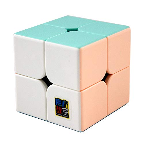 Moyu OJIN MoFang JiaoShi Meilong Series Cube Meilong 2x2x2 Cubo Rosa Brillante Cubo sin Adhesivo Cubo de Aula Meilong Cubo de Rompecabezas de Superficie esmerilada