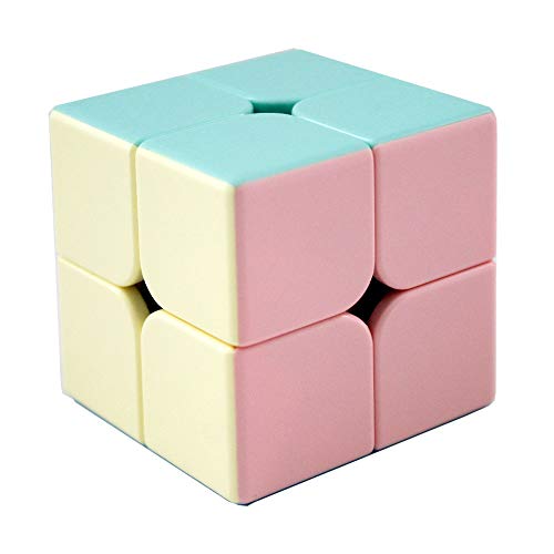 Moyu OJIN MoFang JiaoShi Meilong Series Cube Meilong 2x2x2 Cubo Rosa Brillante Cubo sin Adhesivo Cubo de Aula Meilong Cubo de Rompecabezas de Superficie esmerilada