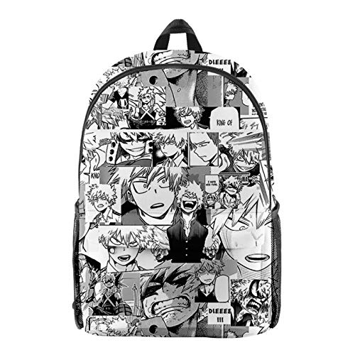 My Hero Academia mochila Anime Bag Boys Mochila de dibujos animados Escuela Bolsas 3D Color Impresión Escuela Mochilas, Tipo: 14,