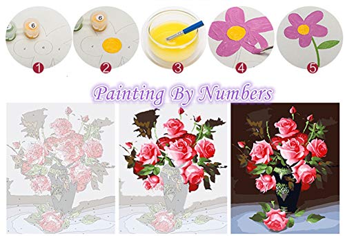 nadamuSun DIY Pintura al óleo por Números Kit Tema PBN Kit para Adultos Niñas Niños Decoración de Navidad Blanca Decoraciones Regalos (119, Sin Marco)