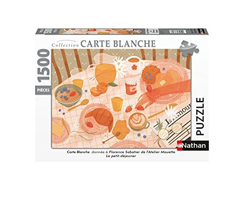 Nathan- Puzzle 1500 pièces-Le Petit-déjeuner/Florence Sabatier (Collection Carte Blanche) Puzle Adulto, Color (Ravensburger 4005556878161)