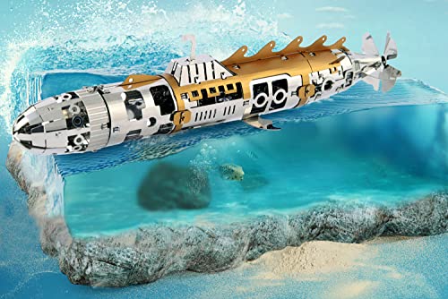 Nautilus Submarine Modelo, Nautilus Model Kit, 3D Metal Model Kit, Nautilus 3D Model Kits, 3D Metal Puzzle, Elusive Nautilus Model by Metal-Time.