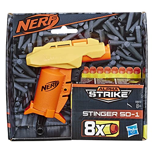 Nerf Alpha Strike Stinger SD-1 Toy Blaster-Incluye 8 Dardos Oficiales Elite-para niños, Adolescentes, Adultos (Hasbro 74612300)