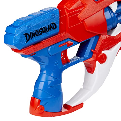 Nerf Lanzador DinoSquad Raptor-Slash - Tambor Giratorio de 6 Dardos, Modo ráfaga, 6 Dardos Diseño de Velociraptor