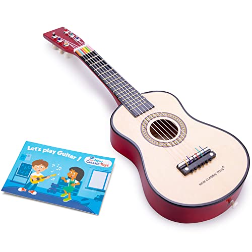 New Classic Toys New Classic Toys-10344 0344-Guitarra de Juguete, Natural, Color Naturel (Ref 0344)