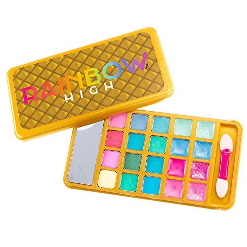 Nice Group 97012 Rainbow High - Juego de Maquillaje para niños con Sombras de Ojos, Brillo de Labios, aplicador, Espejo y diseño de niña arcoíris, Multicolor