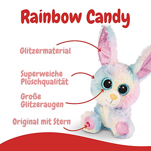 NICI Glubschis Peluche Conejo Rainbow Candy, Multicolor (45561)