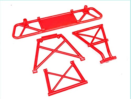 Nylon Rear Bumper Set for LOSI 5IVE-t V1.0 V2.0 Rovan LT DTT RC Car Part Upgrade Accessories (Color : Red) (Color : Red)