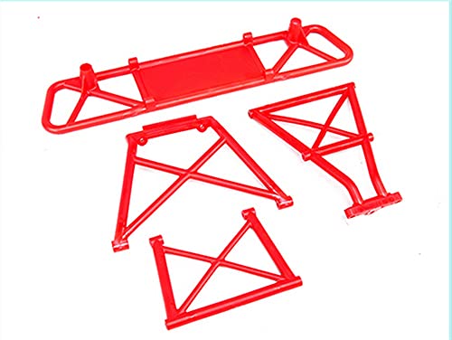 Nylon Rear Bumper Set for LOSI 5IVE-t V1.0 V2.0 Rovan LT DTT RC Car Part Upgrade Accessories (Color : Red) (Color : Red)