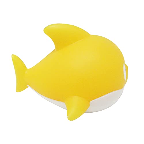 ODS 48822 Baby Shark - Juego de 3 Tiburones con Red para baño, Color Azul, Rosa, Amarillo y Blanco