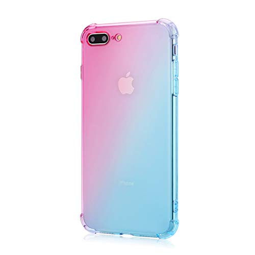 Oihxse Cristal Case - Compatible con OPPO Reno Z Funda, Ultra-Delgado Silicona TPU Suave Airbag Gradiente de Color Carcasa Elegante Moda Lindo Protectora Cubierta (Rosa Verde)