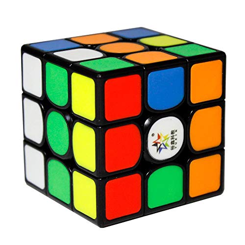 OJIN YuXin Kylin V2 M 3x3 Magic Cube Puzzle Yuxin 3x3x3 V2 M Smooth Cube Yuxin Kylin 3x3 V2 M Velocidad Cube el Juguete con un trípode (Black-Bright Red)