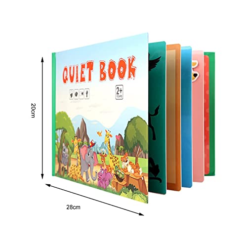 OOTDAY Montessori Busy Book for Kids To Develop Learning Skills, Quiet Book Paste Book for Children Preschool Montessori Activity Toys Puzzle Gamefor