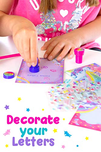 Original Stationery Set de Papel de Carta Unicornio Juego de 45 Piezas de Papelería para Niñas, Niños, Regalos de Unicornio para Niñas de 10 a 12 años Regalo Infantil Niña Niño