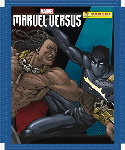 Panini MARVEL VERSUS - Lote de 10 sobres con pegatinas y 1 carta de edición limitada (versión en francés)