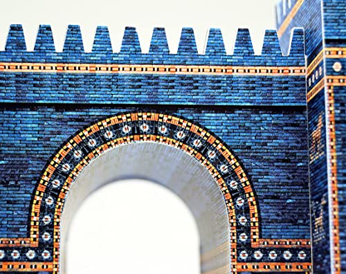 PaperLandmarks Ishtar Gate - Kit de modelo de papel a escala 1:100, impresión a todo color, corte y pegamento, 11 piezas, nivel de habilidad intermedio, a partir de 14 años