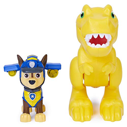 PAW PATROL Dino Rescue Action Pack | con Figura de Juguete y Dinosaurio, Figura:Chase