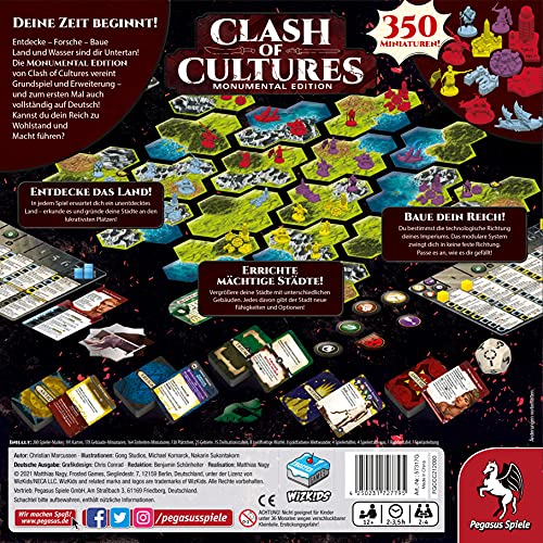 Pegasus 57317G - Clash of Cultures, Board Game, for 2-4 Players, Ages 12+ (DE Edition)