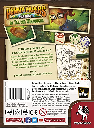 Pegasus Spiele 17652G - Juego de Papel de Aventuras en el Valle de Wiraqucha