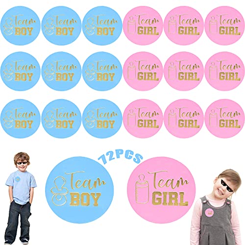 Pegatina Chica 72 Piezas Niños Pegatinas Pegatinas De Fiesta De Revelación De Género Etiquetas Engomadas Del Bebé Que Revelan El Género Con Letras Doradas Brillantes Para Decoraciones De Baby Shower